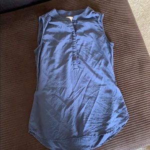 Banana Republic blue silk tank blouse